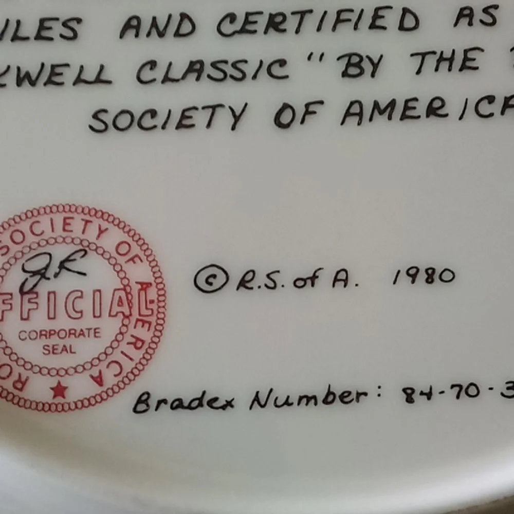 Norman Rockwell collectors plate, 